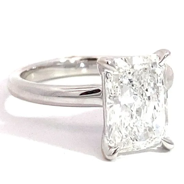 Lady's Solitaire Lab Grown Radiant 3.18Ct Engagement Ring 14 Karat White Gold LGD-JOR1892-GW3 - Brax jewelers Image 3 Brax Jewelers Newport Beach, CA
