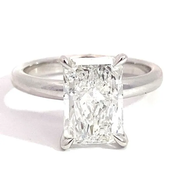 Lady's Solitaire Lab Grown Radiant 3.18Ct Engagement Ring 14 Karat White Gold LGD-JOR1892-GW3 - Brax jewelers Brax Jewelers Newport Beach, CA