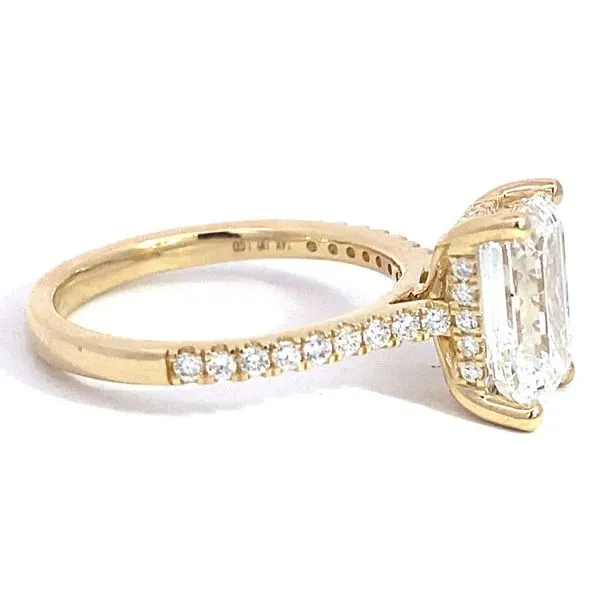Lady's Lab Grown Engagement Ring And Wedding Band Set With Emerald 3.11Ct Center Stone 14 Karat Yellow Gold LGDTXR05674WS-GY77 - Brax jewelers Image 4 Brax Jewelers Newport Beach, CA