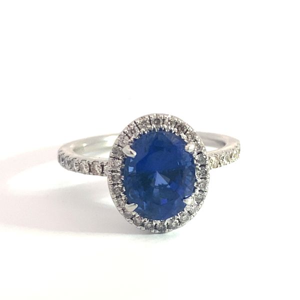 18 Karat 3.70Ct Oval Sapphire Engagement Ring Brax Jewelers Newport Beach, CA