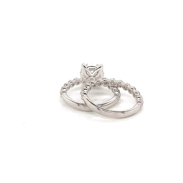 Classic Round Diamond Engagement Ring and Matching Wedding Band with 3.35ct F VS2 IGI Certified Center and 0.88ctw Round Diamonds in 14K White Gold -  Image 5 Brax Jewelers Newport Beach, CA