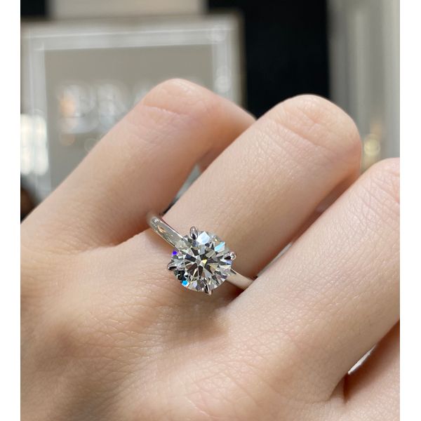 Round Diamond Solitaire Engagement Ring with 2.01ct G VS2 in 14K White Gold - IGI Certified - Brax Jewelers Image 4 Brax Jewelers Newport Beach, CA
