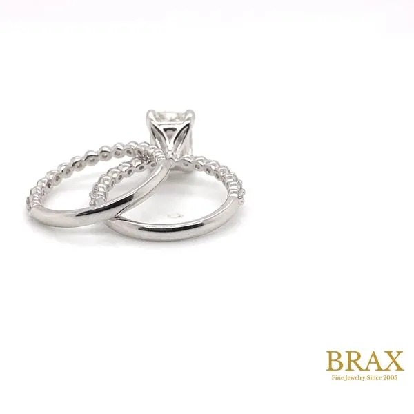 Classic Radiant Diamond Engagement Ring Set with 2.52ct G VS1 IGI Certified Center and 0.79ctw Round Diamonds in 14K White Gold - Brax Jewelers Image 5 Brax Jewelers Newport Beach, CA