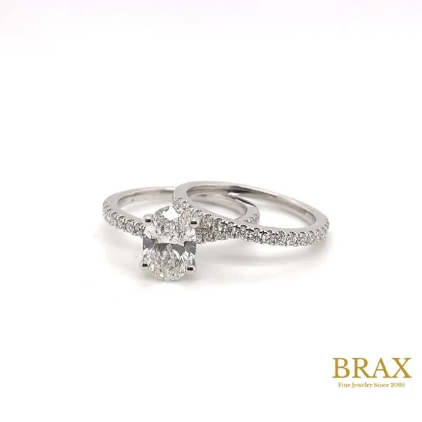 Oval Diamond Engagement Ring with 1.50ct G VS2 Center and Hidden Halo in 14K White Gold - Brax Jewelers Brax Jewelers Newport Beach, CA