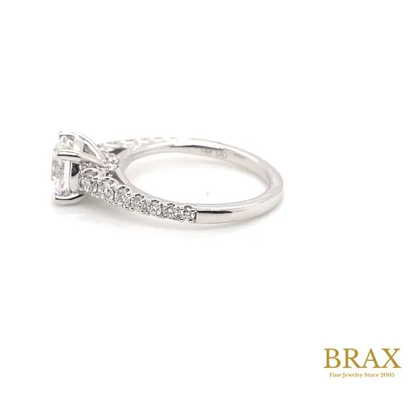 14K White Gold Classic Lab-Grown Diamond Engagement Ring, 1.60ct Round Cut IGI Certified - Brax Jewelers Image 3 Brax Jewelers Newport Beach, CA