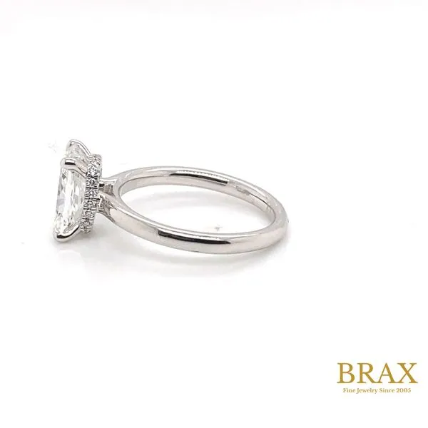 Radiant Engagement Ring with 2.52ct G VS1 Center Diamond and Hidden Halo in 14K White Gold - Brax Jewelers Image 3 Brax Jewelers Newport Beach, CA