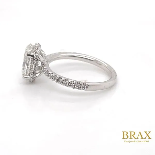 Oval Diamond Hidden Halo Engagement Ring with 2.16ct F VS1 IGI Certified Center and 0.26ctw Round Diamonds in 14K White Gold - Brax Jewelers Image 3 Brax Jewelers Newport Beach, CA