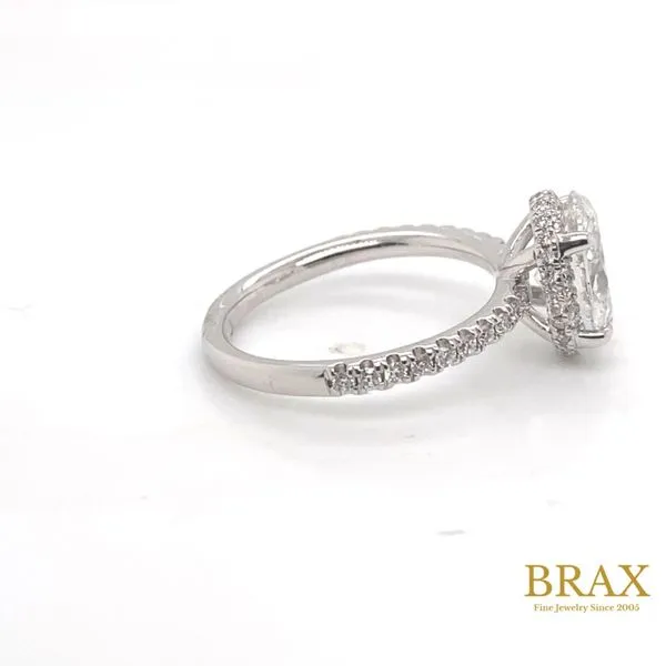 Oval Diamond Hidden Halo Engagement Ring with 2.16ct F VS1 IGI Certified Center and 0.26ctw Round Diamonds in 14K White Gold - Brax Jewelers Image 5 Brax Jewelers Newport Beach, CA