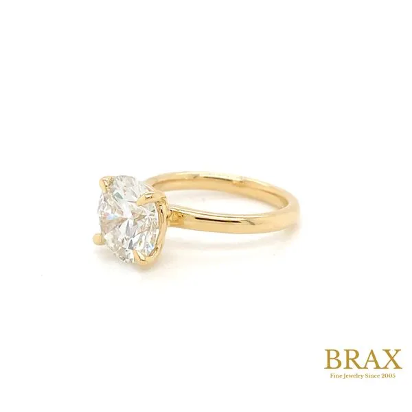 Solitaire Engagement Ring with 4.00ct Round G VS2 IGI Certified Diamond in 14K Yellow Gold - Brax Jewelers Image 4 Brax Jewelers Newport Beach, CA