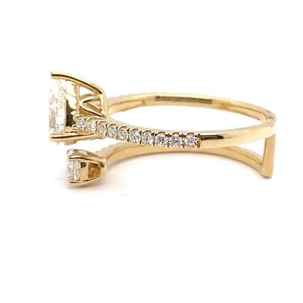 Lady's 14K Yellow Gold Lab-Grown Diamond Toi et Moi Engagement Ring, 2.00ctw Pear and Cushion Cut - Brax Jewelers Image 2 Brax Jewelers Newport Beach, CA