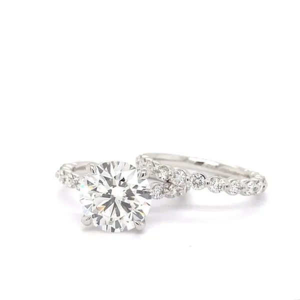 Classic Round Diamond Engagement Ring Set with 4.12ct G VS1 IGI Certified Center and 1.10ctw Round Diamonds in 14K White Gold - Brax Jewelers Brax Jewelers Newport Beach, CA