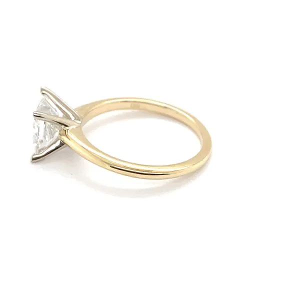 1.50Ct Princess Cut Solitaire Engagement Ring Set In 14 Karat Two-Tone Gold SOL-150PC-LD - Brax Jewelers Image 3 Brax Jewelers Newport Beach, CA