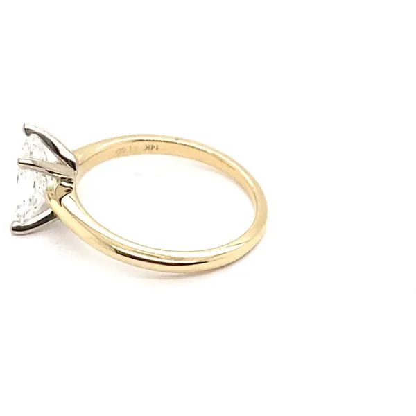 1.50Ct Radiant Cut Solitaire Engagement Ring Set In 14 Karat Two-Tone Gold SOL-150RAC-LD - Brax jewelers Image 5 Brax Jewelers Newport Beach, CA
