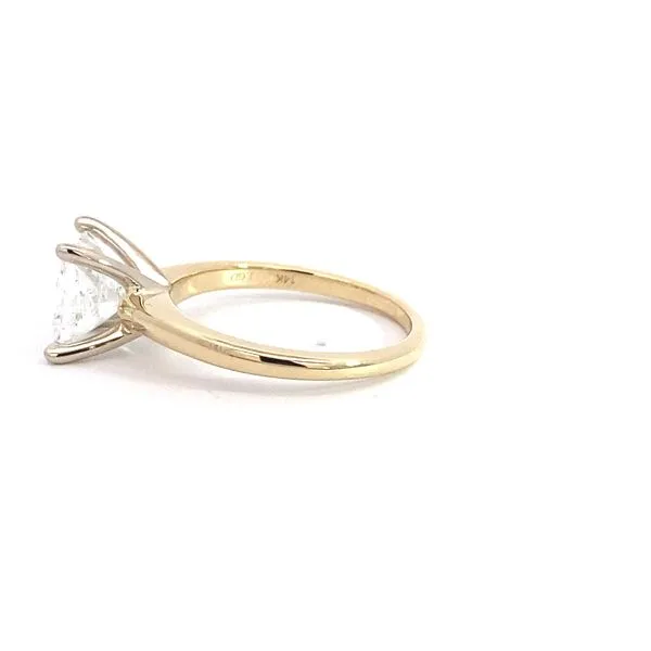 2.03Ct Princess Cut Solitaire Engagement Ring Set In 14 Karat Two-Tone Gold SOL-200PC-LD - Brax jewelers Image 3 Brax Jewelers Newport Beach, CA