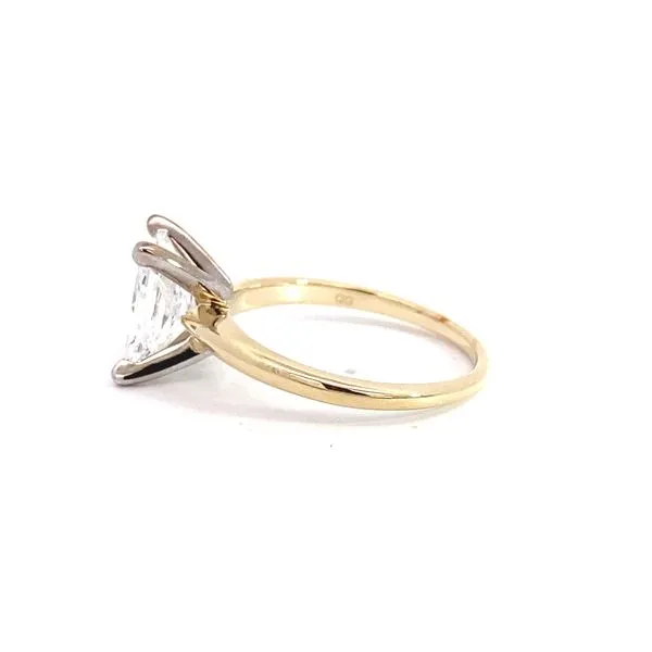 2.09Ct Radiant Cut Solitaire Engagement Ring Set In 14 Karat Two-Tone Gold SOL-200RAC-LD - Brax jewelers Image 3 Brax Jewelers Newport Beach, CA