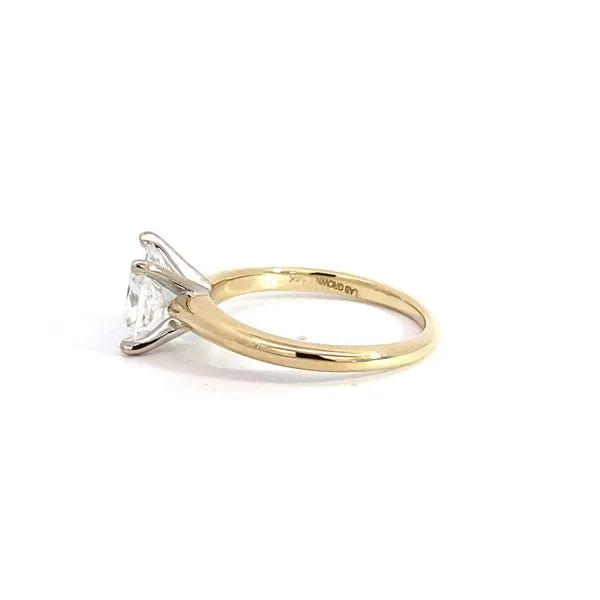 2.01Ct Cushion Cut Solitaire Engagement Ring In 14 Karat Two-Tone Gold SOL-200CC-LD - Brax jewelers Image 3 Brax Jewelers Newport Beach, CA