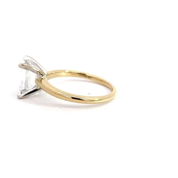 2.09 Solitaire Lab Grown Engagement Rings With Center Stone 14 Karat Two-Tone Gold SOL-200EMC-LD - Brax jewelers Image 3 Brax Jewelers Newport Beach, CA