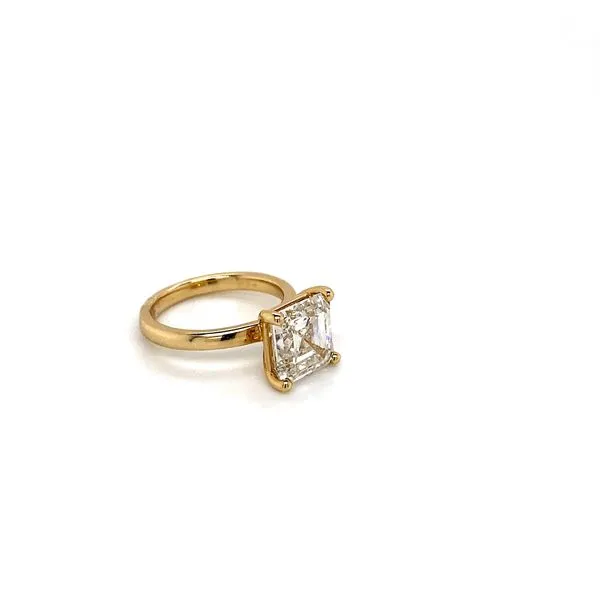 5.08 Solitaire Lab Grown Engagement Rings With Center Stone 14 Karat Yellow Gold - Brax jewelers Image 2 Brax Jewelers Newport Beach, CA