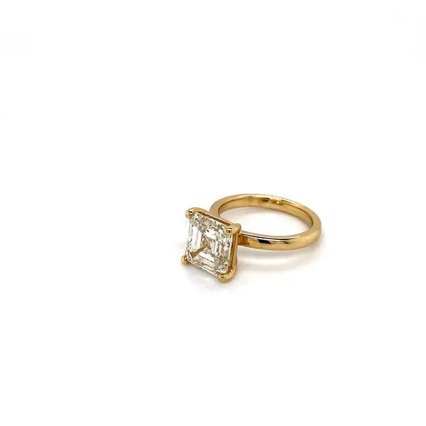 5.08 Solitaire Lab Grown Engagement Rings With Center Stone 14 Karat Yellow Gold - Brax jewelers Image 3 Brax Jewelers Newport Beach, CA