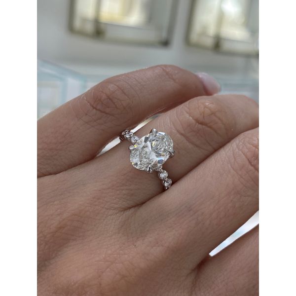 2.66 Carat Oval Lab Grown Diamond Oval Solitaire Engagement Ring Image 5 Brax Jewelers Newport Beach, CA