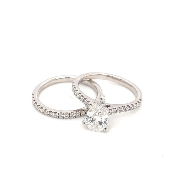 1.75 Three Stone Lab Grown Engagement Rings With Center Stone 14 Karat White Gold LGJOR6468PR125GW77 - Brax jewelers Brax Jewelers Newport Beach, CA