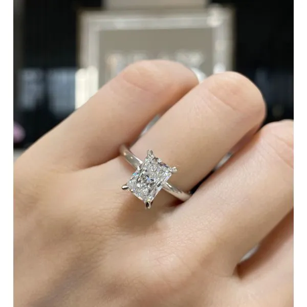 Solitaire 14K White Gold Engagement Ring with 2.17ct Radiant F VS2 Diamond - IGI Certified - Brax Jewelers Image 5 Brax Jewelers Newport Beach, CA