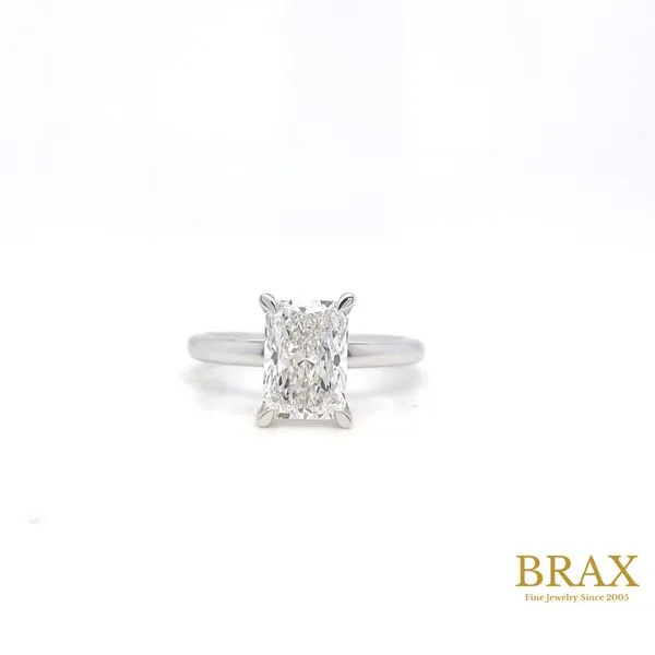 Solitaire 14K White Gold Engagement Ring with 2.17ct Radiant F VS2 Diamond - IGI Certified - Brax Jewelers Brax Jewelers Newport Beach, CA
