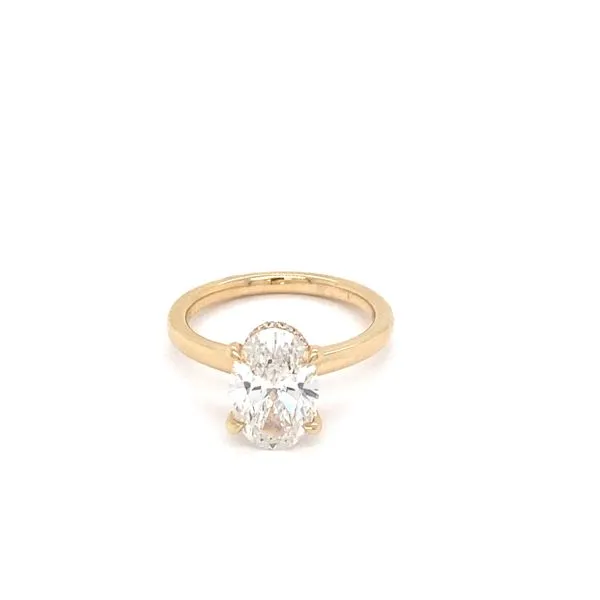 Oval Diamond Solitaire Engagement Ring with 2.55ct F VS2 Center and 0.05ctw Round Diamonds in 14K Yellow Gold - Brax Jewelers Brax Jewelers Newport Beach, CA