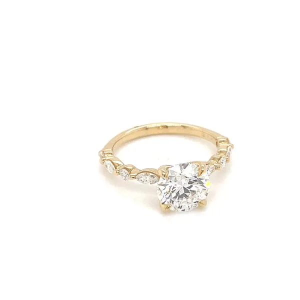 2.08 Center Stone Classic Lab Grown Engagement Rings 14 Karat Yellow Gold LGRVR00805R200-GY3 - Brax jewelers Image 2 Brax Jewelers Newport Beach, CA
