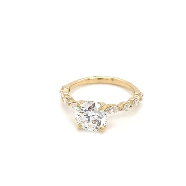 2.08 Center Stone Classic Lab Grown Engagement Rings 14 Karat Yellow Gold LGRVR00805R200-GY3 - Brax jewelers Image 3 Brax Jewelers Newport Beach, CA