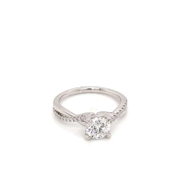 Classic Lab Grown Engagement Rings With 1.0 Carat Center ...