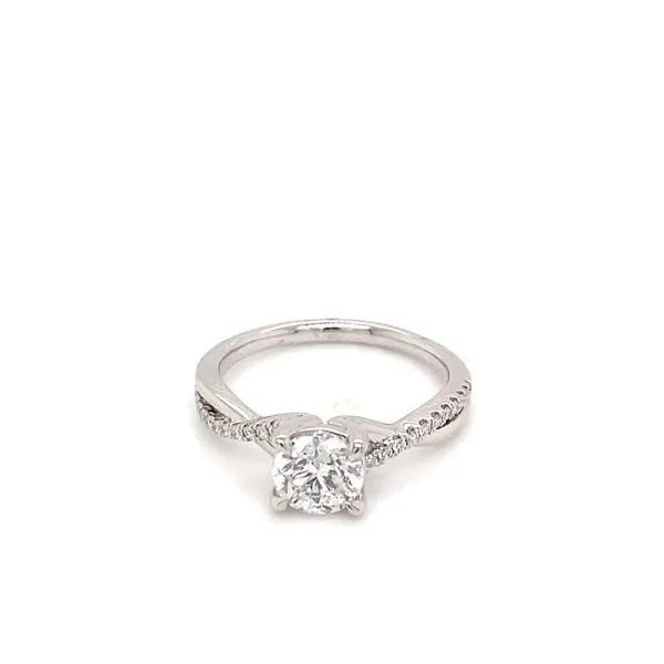 Classic Lab Grown Engagement Rings With 1.0 Carat Center ...