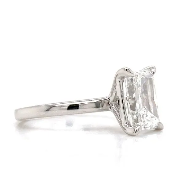Lady's Lab Grown Radiant 3.00 Engagement Ring With Center Stone 14 Karat White Gold LGD-JOR1892-GW3 - Brax jewelers Image 3 Brax Jewelers Newport Beach, CA