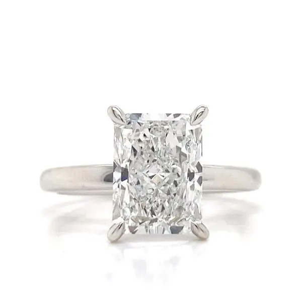 Lady's Lab Grown Radiant 3.00 Engagement Ring With Center Stone 14 Karat White Gold LGD-JOR1892-GW3 - Brax jewelers Brax Jewelers Newport Beach, CA