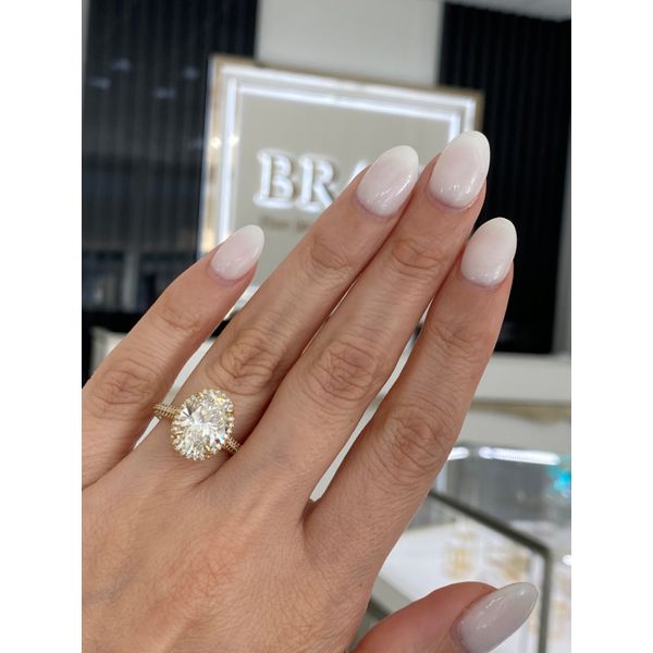 4.59 Carat Lab Grown Diamond Oval Solitaire Engagement Ring Image 3 Brax Jewelers Newport Beach, CA