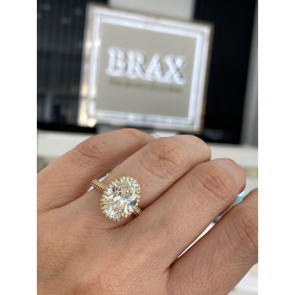 4.59 Carat Lab Grown Diamond Oval Solitaire Engagement Ring Image 4 Brax Jewelers Newport Beach, CA