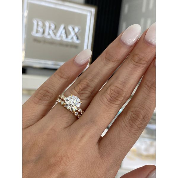 3.36Ct Round Cut Engagement Ring And Wedding Band Set In 14 Karat Yellow Gold Image 3 Brax Jewelers Newport Beach, CA