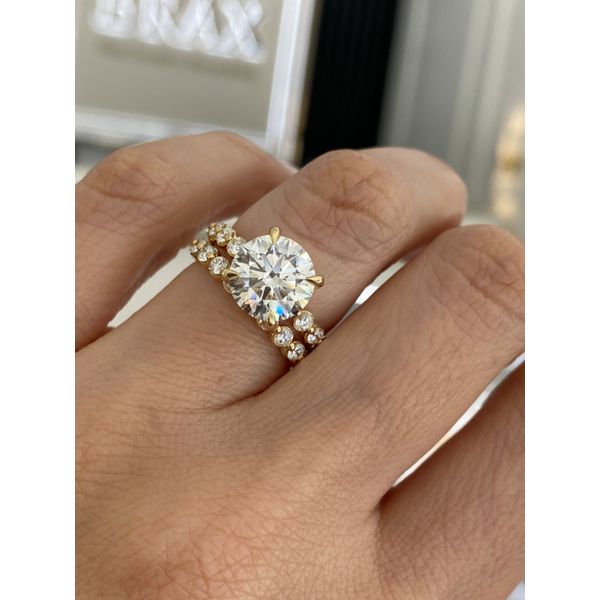 3.36Ct Round Cut Engagement Ring And Wedding Band Set In 14 Karat Yellow Gold Image 4 Brax Jewelers Newport Beach, CA