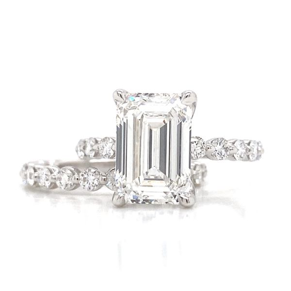 4.04 Carat Lab Grown Diamond Emerald Solitaire Engagement Ring Brax Jewelers Newport Beach, CA