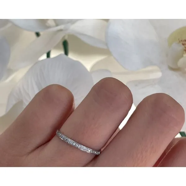 0.50 Diamond Wedding Bands - Women's 14 Karat White Gold b7003b4w050-11stn - Brax jewelers Image 4 Brax Jewelers Newport Beach, CA