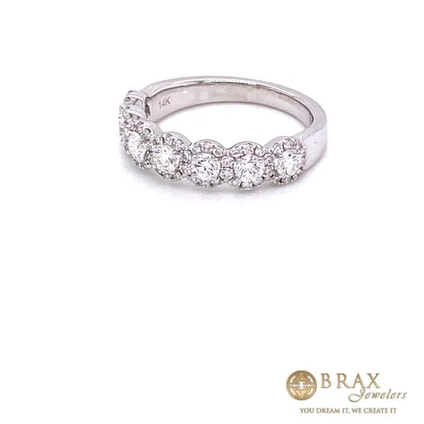 1.00 Diamond Wedding Bands - Women's 14 Karat White Gold WB9458N - Brax jewelers Image 2 Brax Jewelers Newport Beach, CA