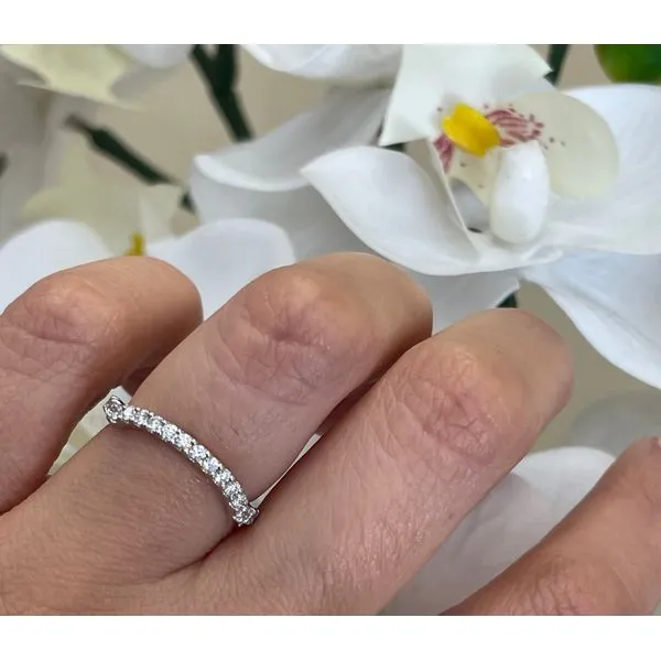 0.50 Curved Diamond Wedding Bands - Women's 14 Karat White Gold WB0000W44JJ.0411 - Brax jewelers Image 4 Brax Jewelers Newport Beach, CA