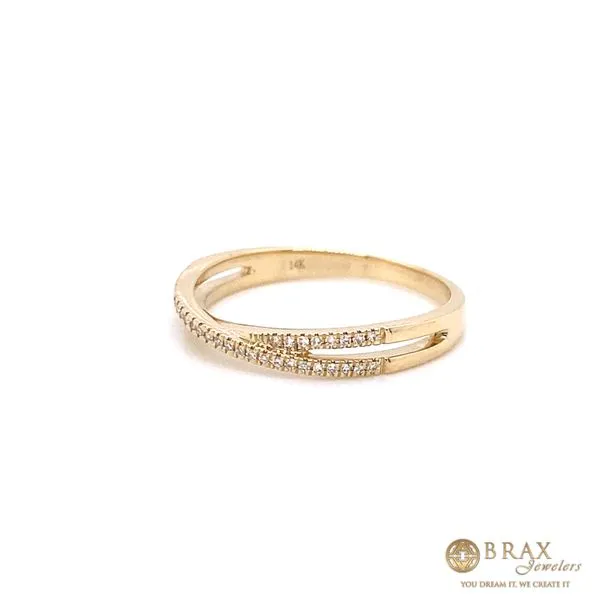 14K Yellow Gold Diamond Wedding Band Image 2 Brax Jewelers Newport Beach, CA