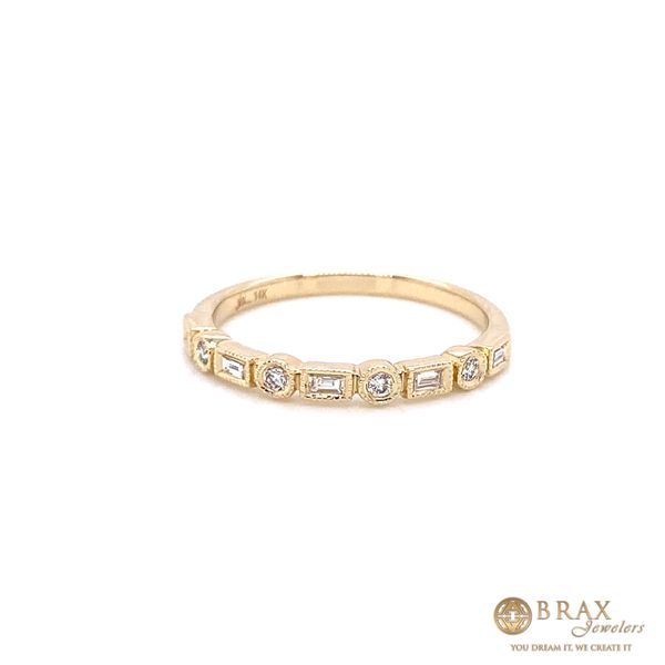 14K Yellow Gold Diamond Wedding Band Brax Jewelers Newport Beach, CA