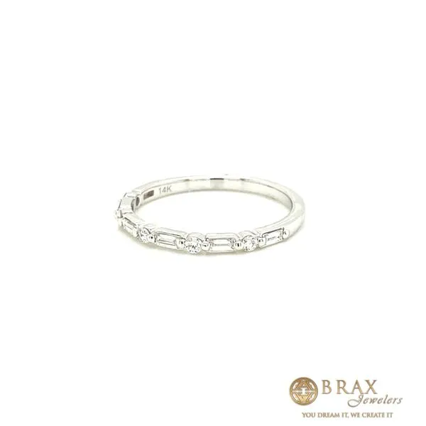 0.25 Diamond Wedding Bands - Women's 14 Karat White Gold W90080 - Brax jewelers Image 2 Brax Jewelers Newport Beach, CA