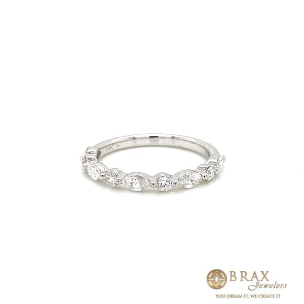 0.70 Diamond Wedding Bands - Women's 14 Karat White Gold W90076 - Brax jewelers Brax Jewelers Newport Beach, CA