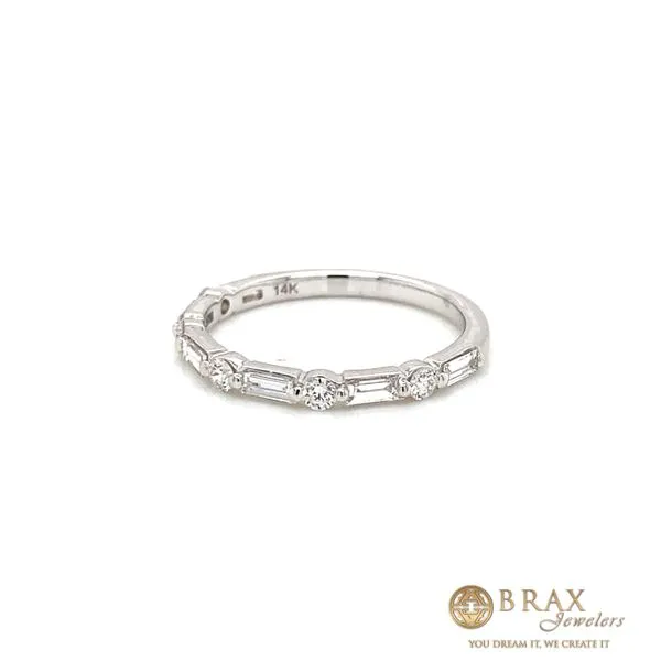 0.50 Diamond Wedding Bands - Women's 14 Karat White Gold  - Brax jewelers Image 2 Brax Jewelers Newport Beach, CA