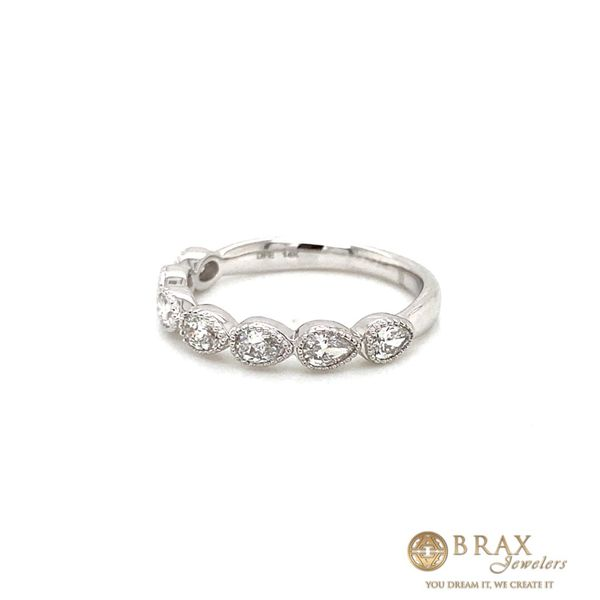 0.60 Diamond Wedding Bands - Women's 14 Karat White Gold  - Brax jewelers Image 2 Brax Jewelers Newport Beach, CA