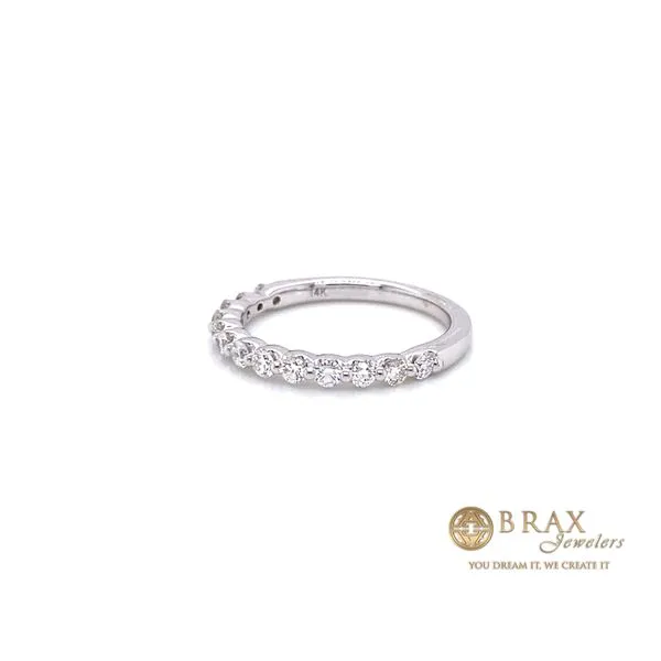 0.50 Diamond Wedding Bands - Women's 14 Karat White Gold WB2802N - Brax jewelers Image 2 Brax Jewelers Newport Beach, CA