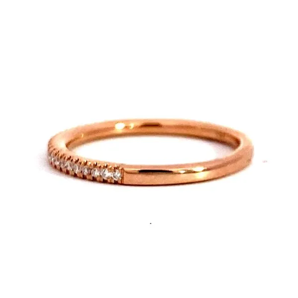 Lady's 14 Karat Rose Gold Natural Diamond Wedding Band With 0.15Tw Round G VS2 Diamonds Image 3 Brax Jewelers Newport Beach, CA